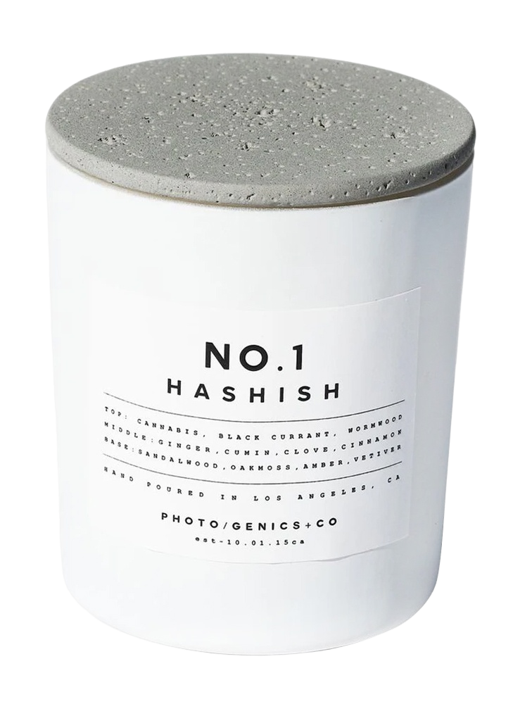 Свеча парфюмированная в стеклянной вазе Hashish купить в VISAGEHALL