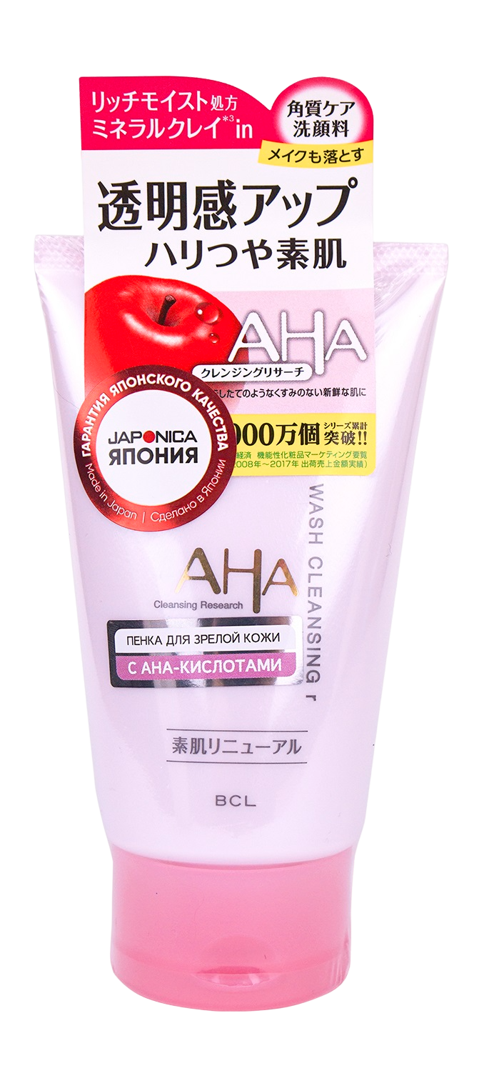 Для умывания aha. BCL пенка - скраб Aha Wash Cleansing с фруктовыми кислотами (120 гр.).