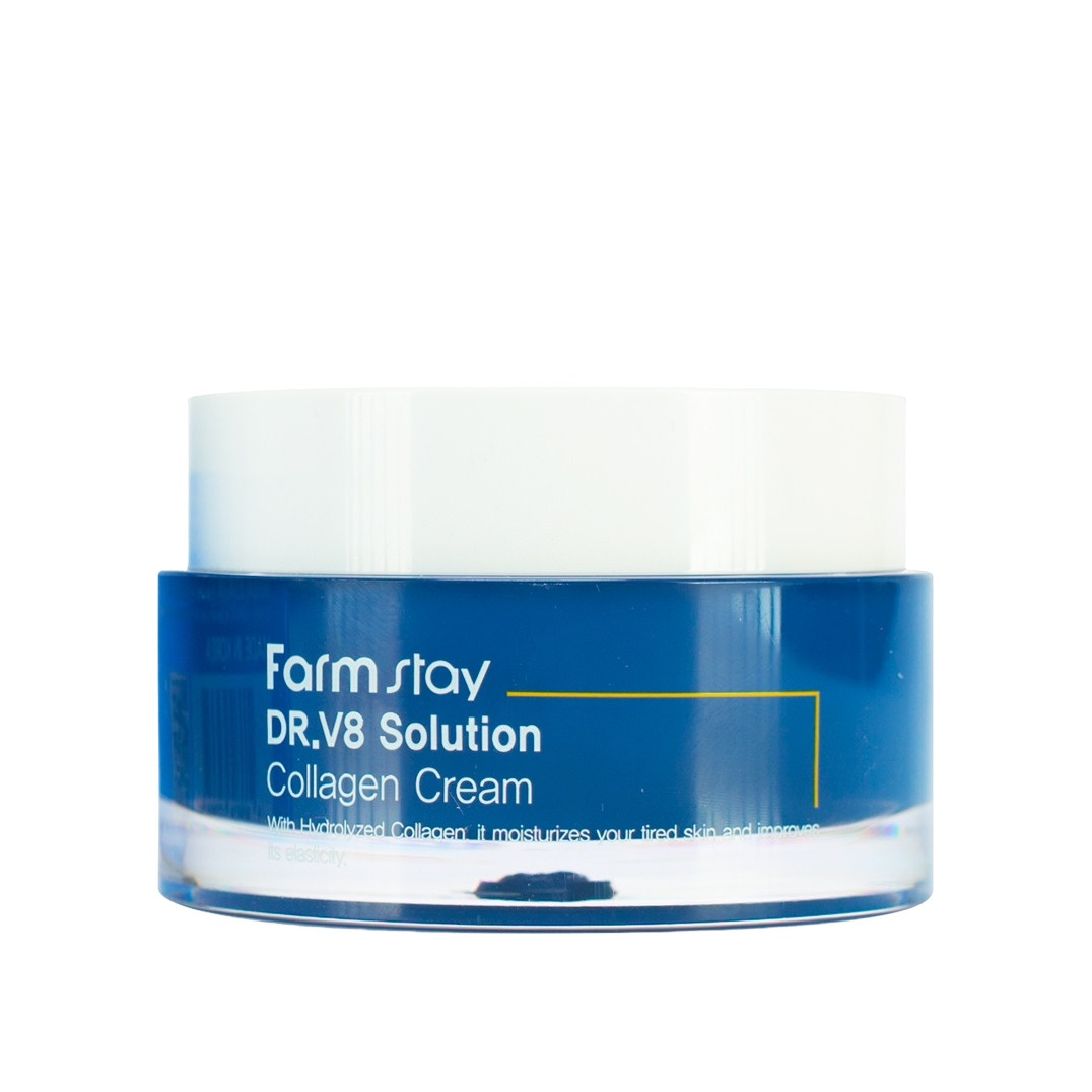 Collagen solution. Крем farm stay dr.v8 solution. dr-v8 solution collagen cream, 50мл.. farmstay dr.v8 solution collagen cream 50ml. farm stay dr v8 solution collagen cream.