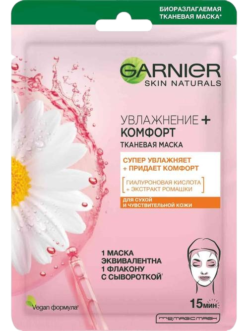 Маски гарньер отзывы. Garnier Skin naturals тканевая маска с миндальным молочком.