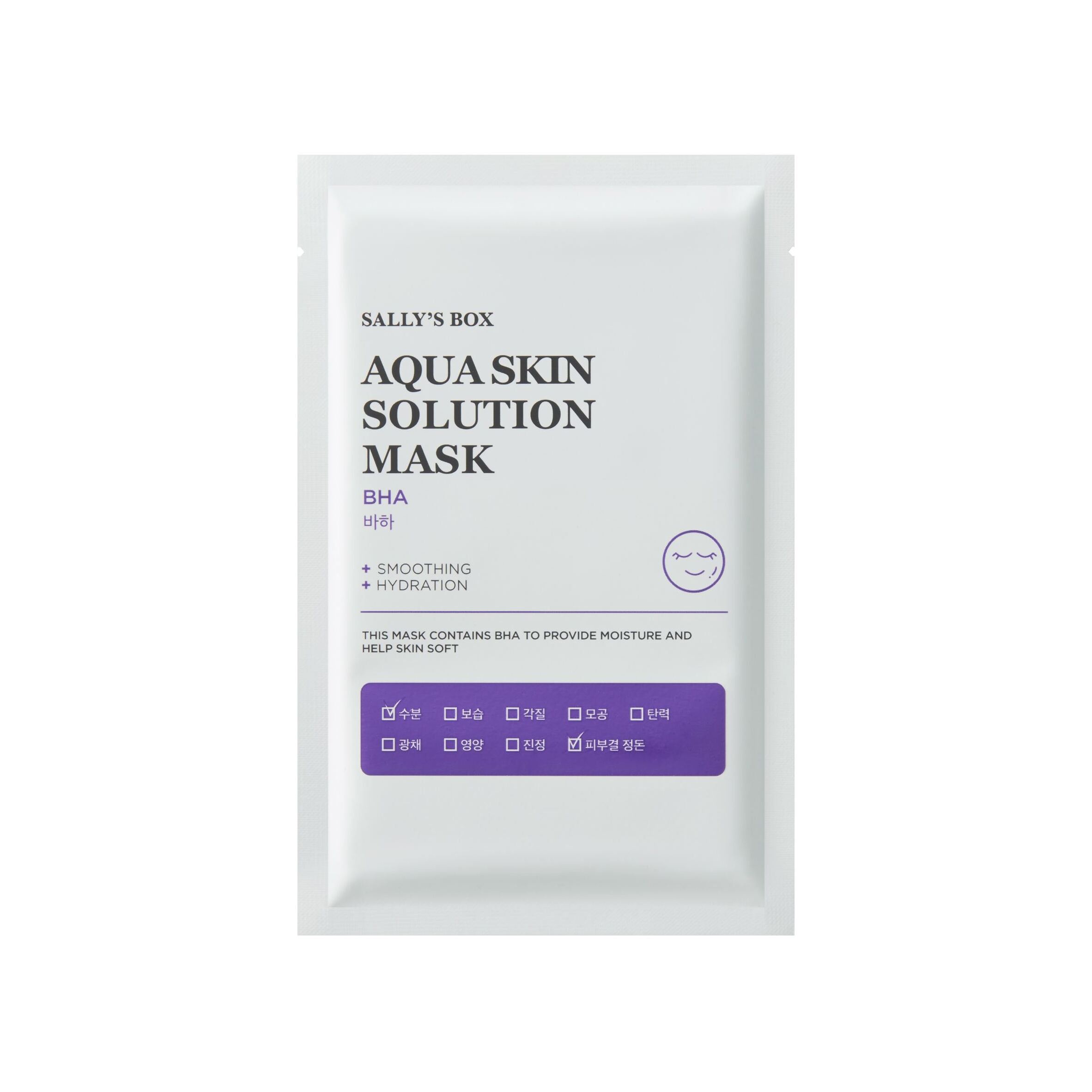 Маска тканевая для выравнивания тона BHA Aqua Skin Solution магазин VISAGEHALL являющийся официальным дистрибьютором в России