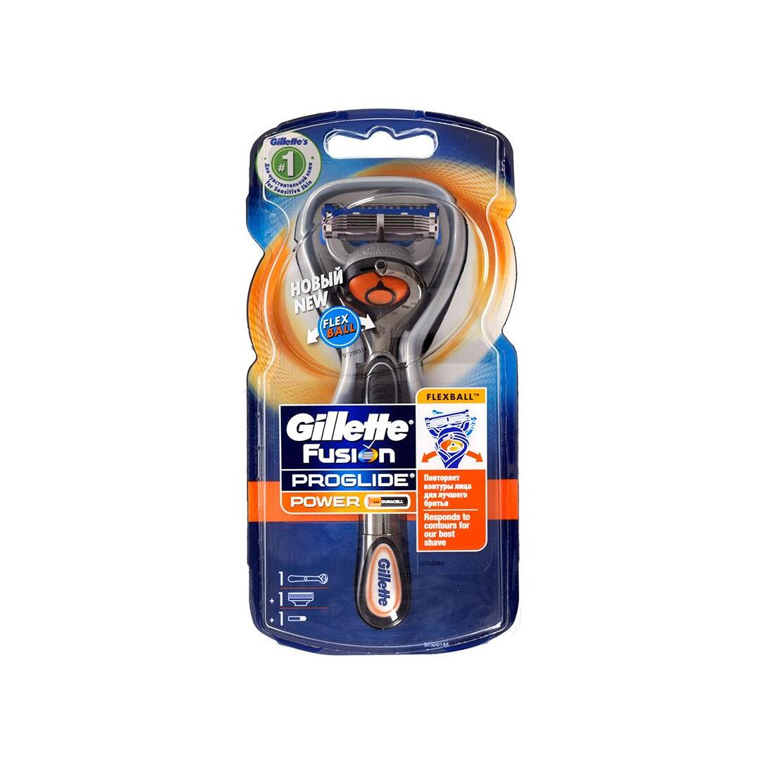 Бритва с 1 сменной кассетой Fusion ProGlide Power Flexball магазин VISAGEHALL являющийся официальным дистрибьютором в России