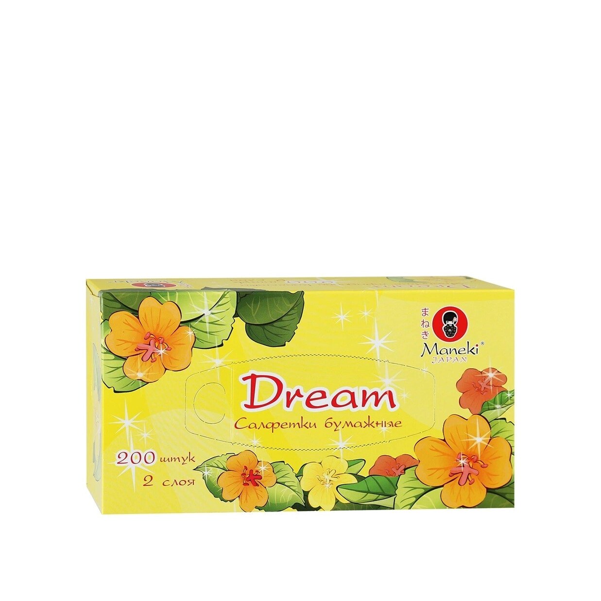 Салфетки бумажные Dream 2 слоя белые 200шт магазин VISAGEHALL являющийся официальным дистрибьютором в России