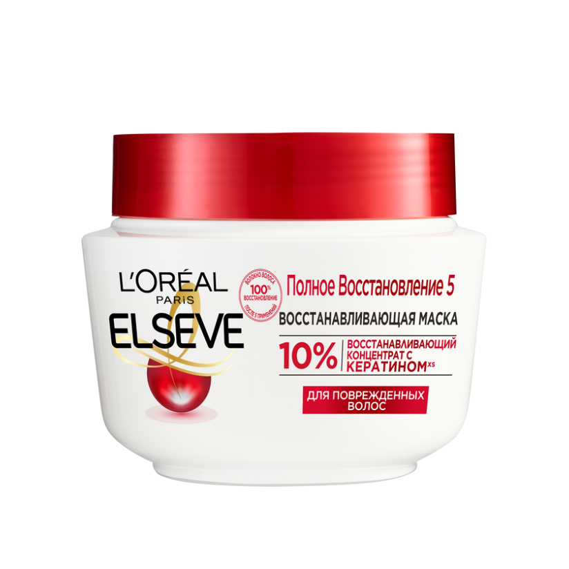 Маска для ослабленных или поврежденных волос Elseve Полное Восстановление5 купить в VISAGEHALL
