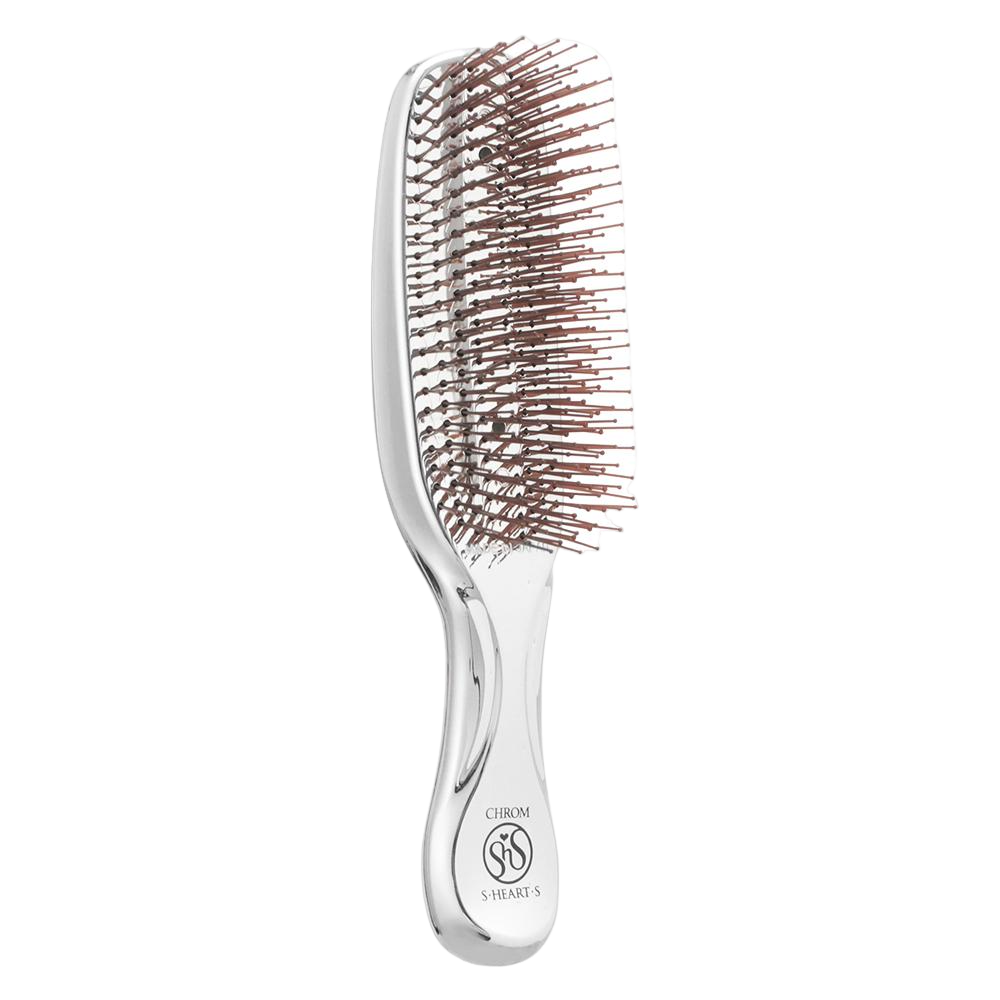 Расческа для волос массажная Scalp Brush + Long Серебро