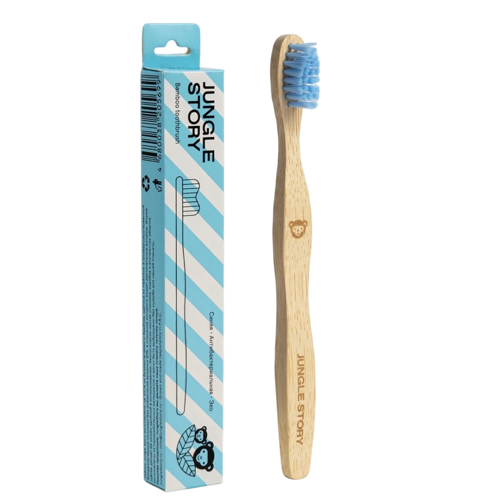Зубная щетка бамбуковая с мягкими щетинками Blue