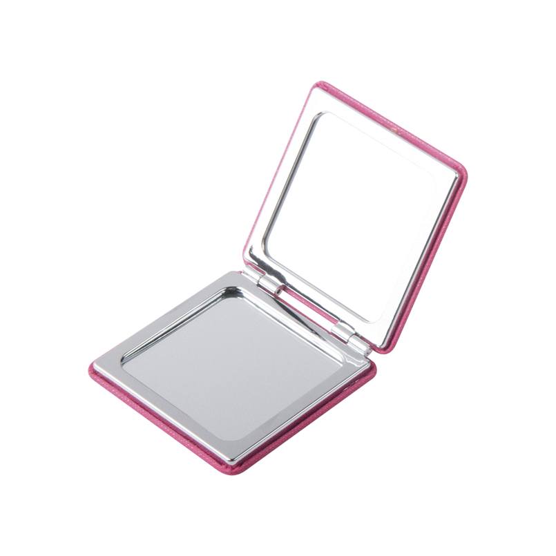 Зеркало карманное квадратное розовое Палитра VISAGEHALL