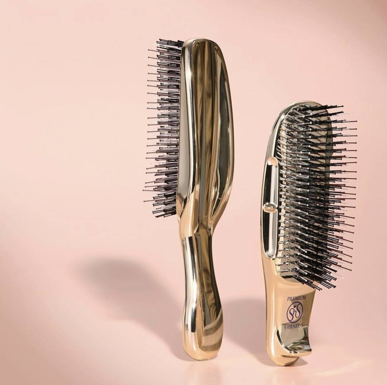 Щетка для волос массажная Scalp Brush Premium+Short Золото VISAGEHALL