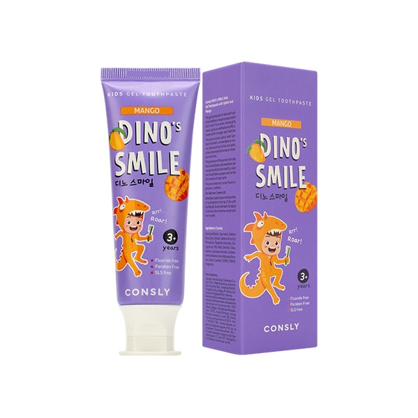 Зубная паста гелевая детская c ксилитом и вкусом манго DINO's SMILE