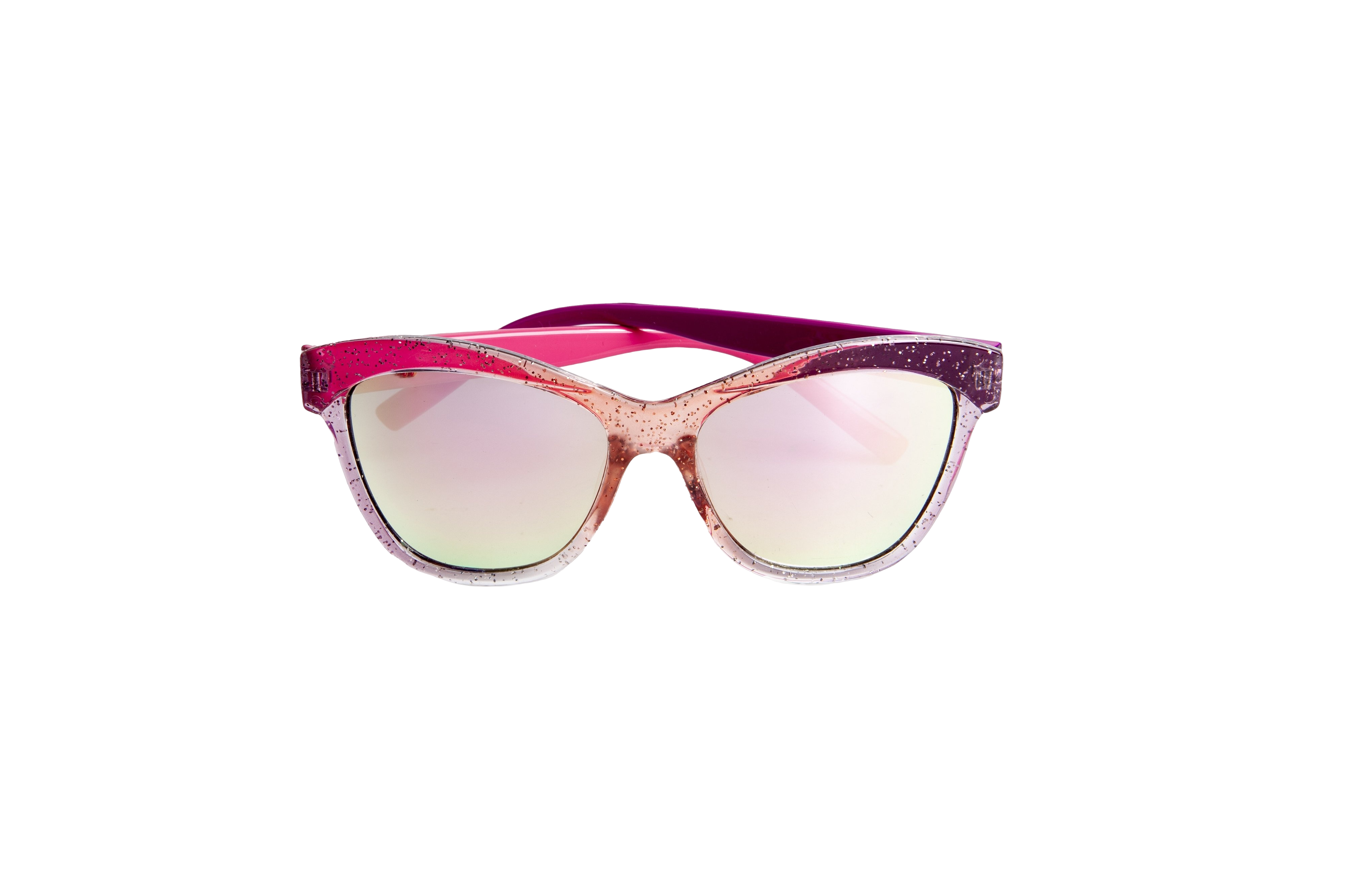 Очки солнцезащитные детские розовые с блестками купить в VISAGEHALL