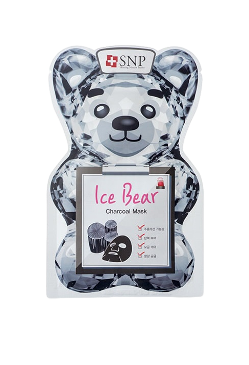 Маска тканевая для лица охлаждающая подтягивающая Ice Bear Charcoal 