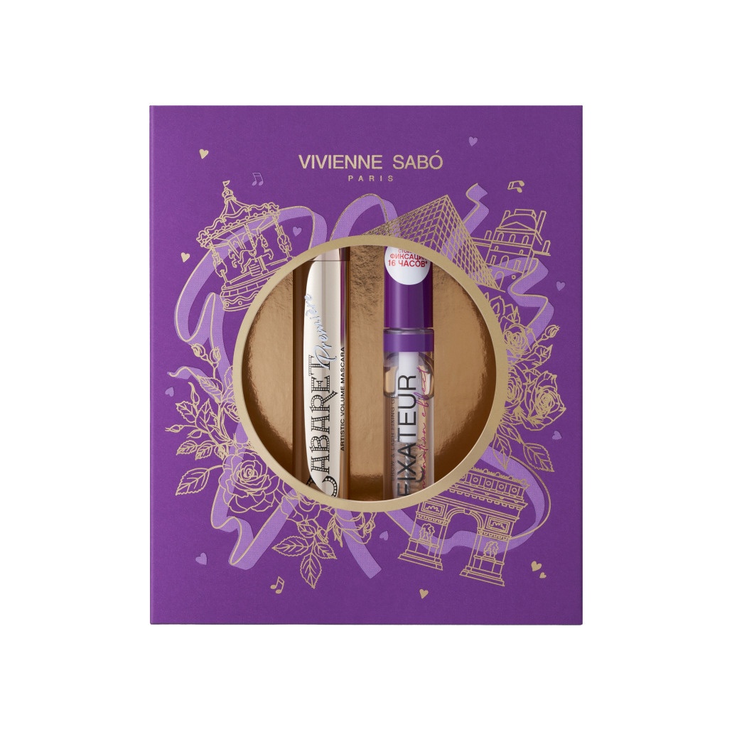 Набор подарочный (тушь "Cabaret premiere" 01" +  гель для бровей "Lamination effect")