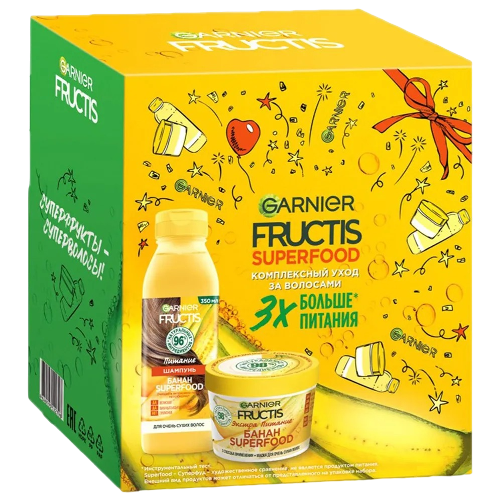 Набор подарочный Fructis Шампунь для волос Банан+ Маска купить в VISAGEHALL