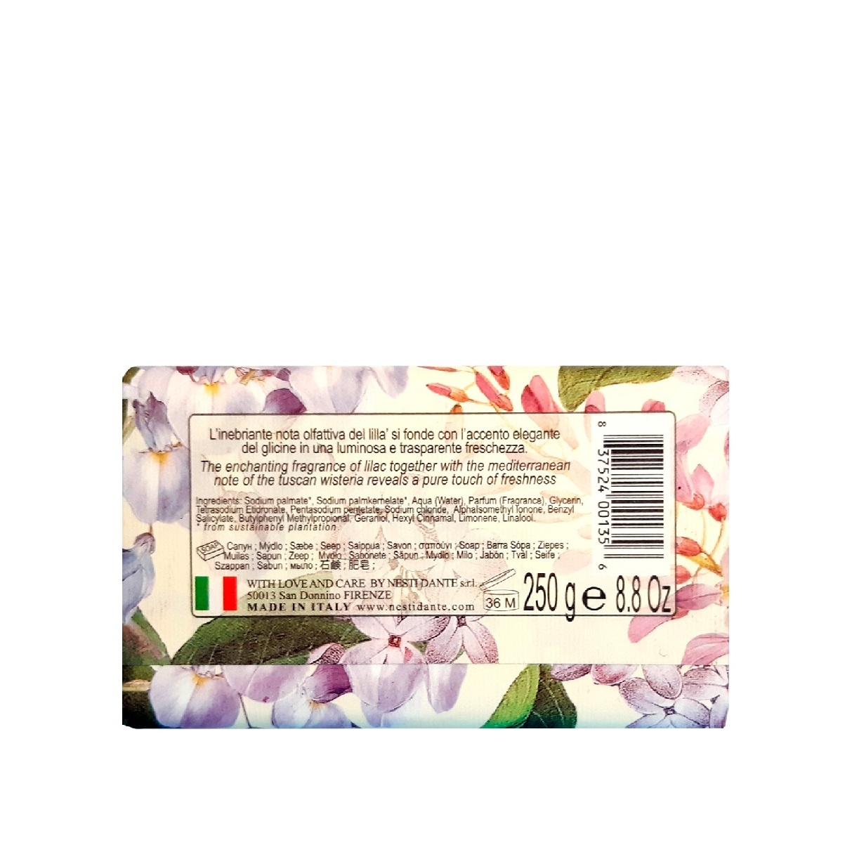 Мыло Глициния и Сирень Romantica купить в VISAGEHALL