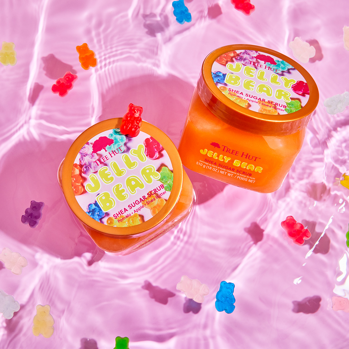 Скраб сахарный для тела с ароматом фруктового мармелада Jelly Bear