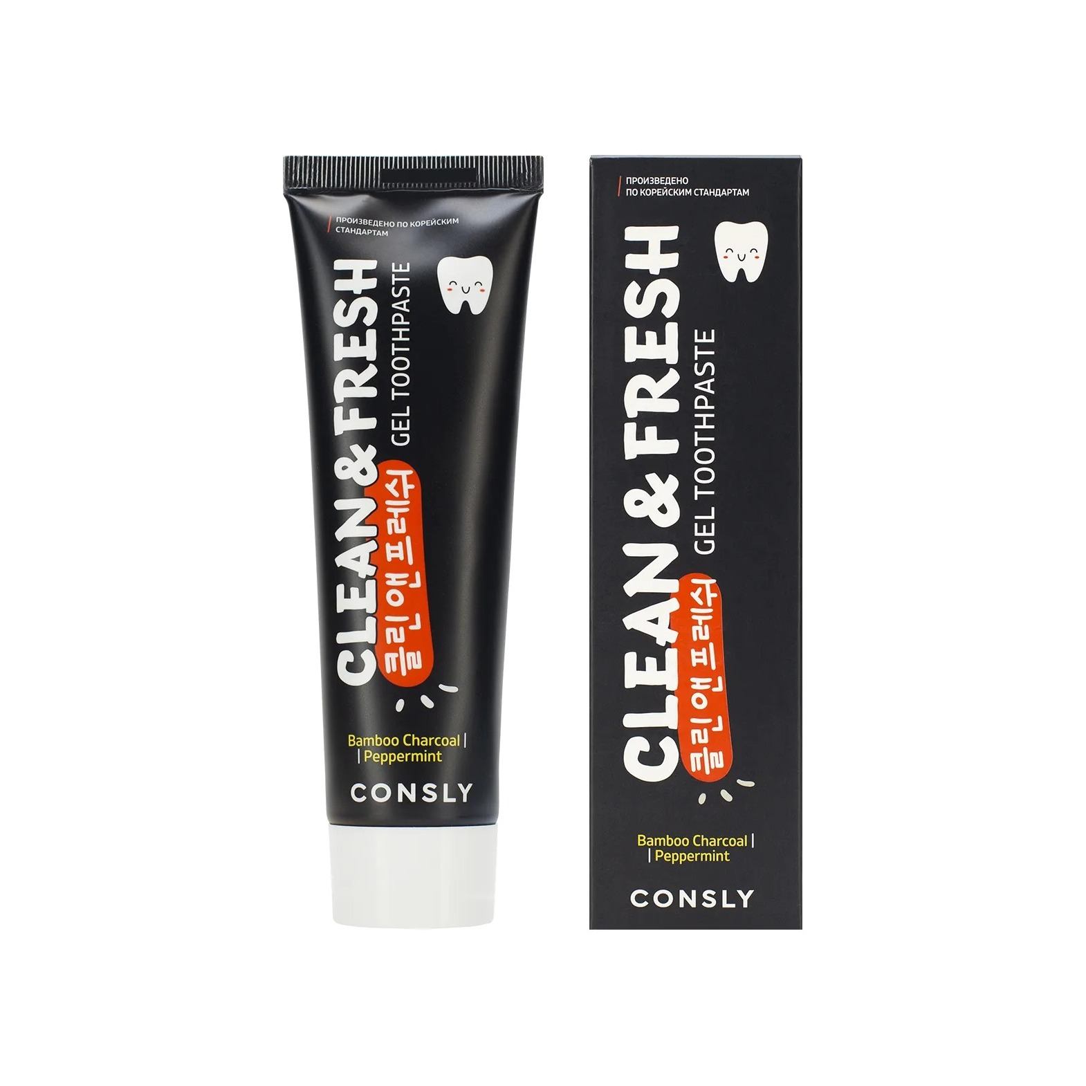 Зубная паста гелевая с бамбуковым углем и перечной мятой Clean&Fresh купить в VISAGEHALL
