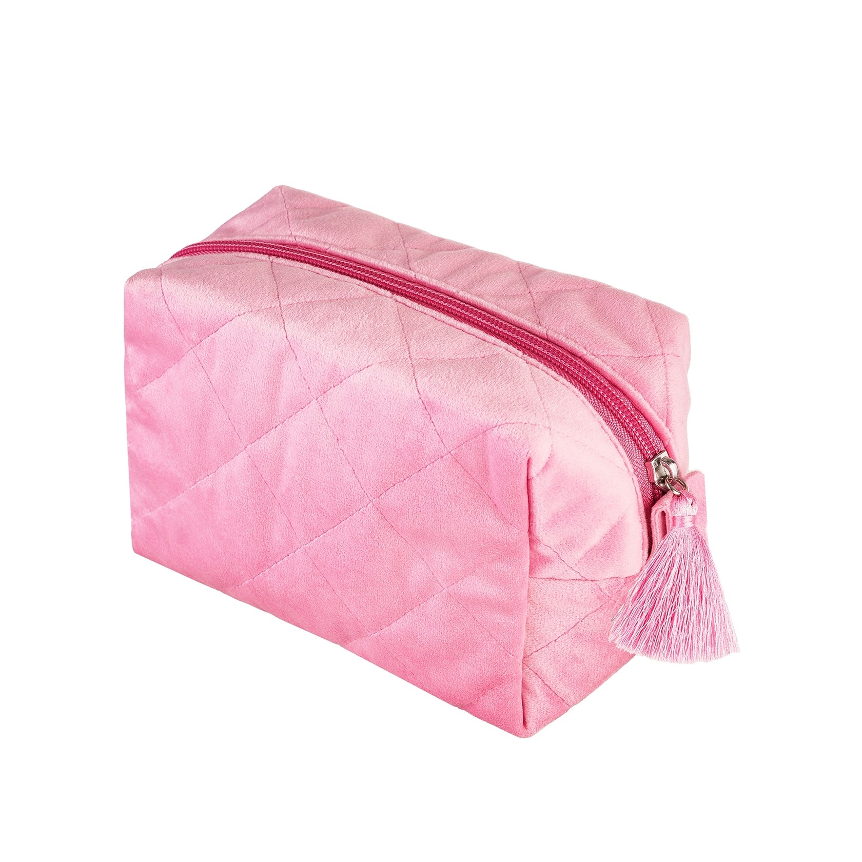 Косметичка бархатная розовая купить в VISAGEHALL