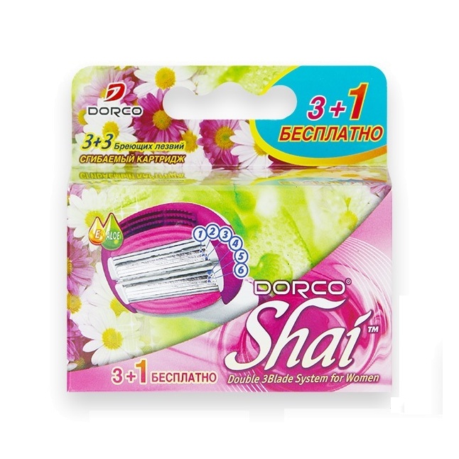 Kассеты для бритья женские Dorco Shai 3+3 купить в VISAGEHALL