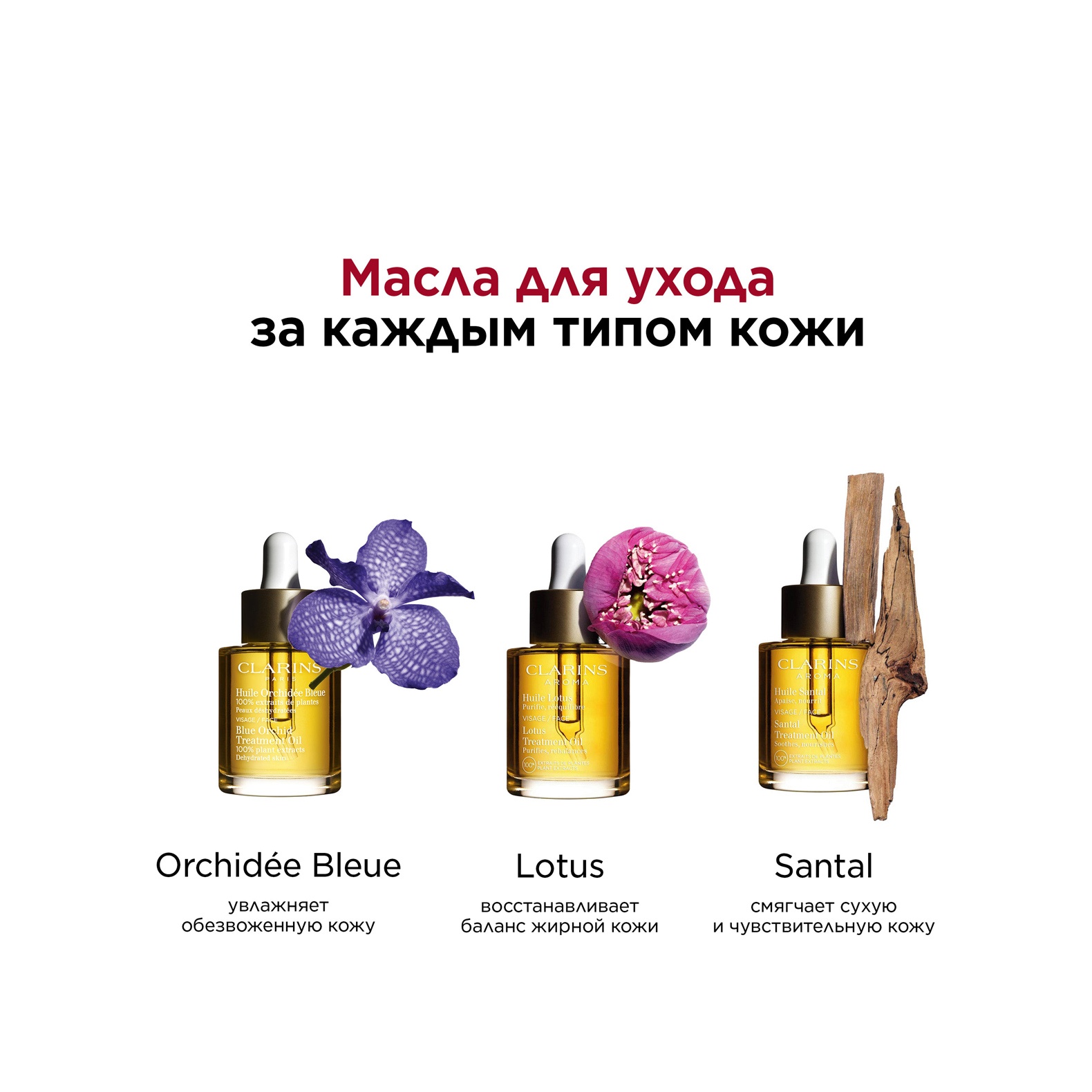 Масло косметическое для обезвоженной кожи Huile Orchid Blue купить в VISAGEHALL