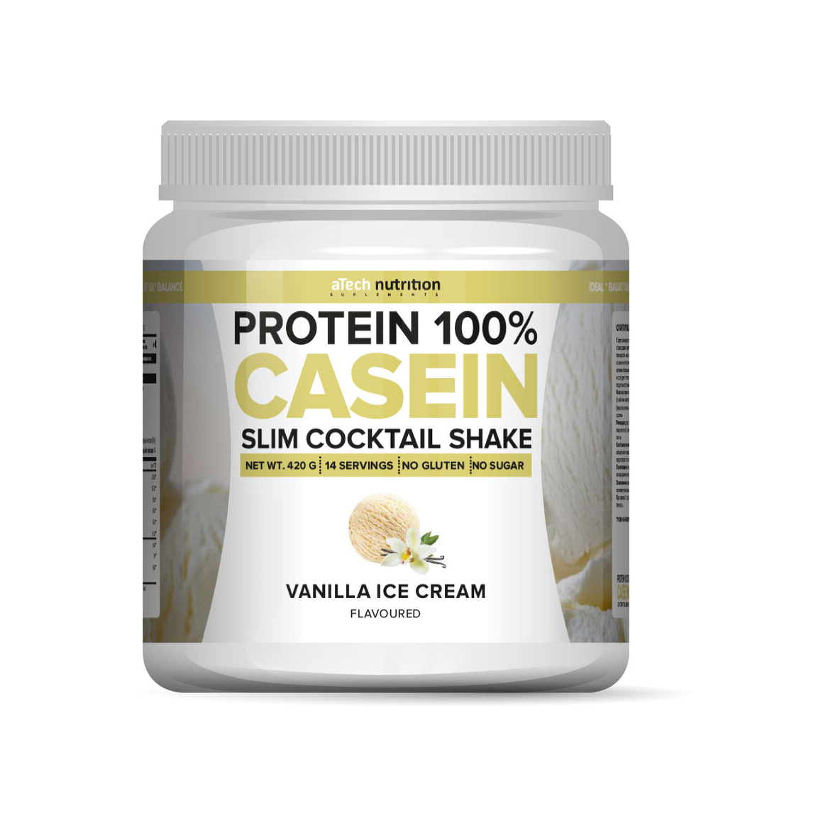 Коктейль белково-витаминный со вкусом ванильное мороженое Casein Protein магазин VISAGEHALL являющийся официальным дистрибьютором в России
