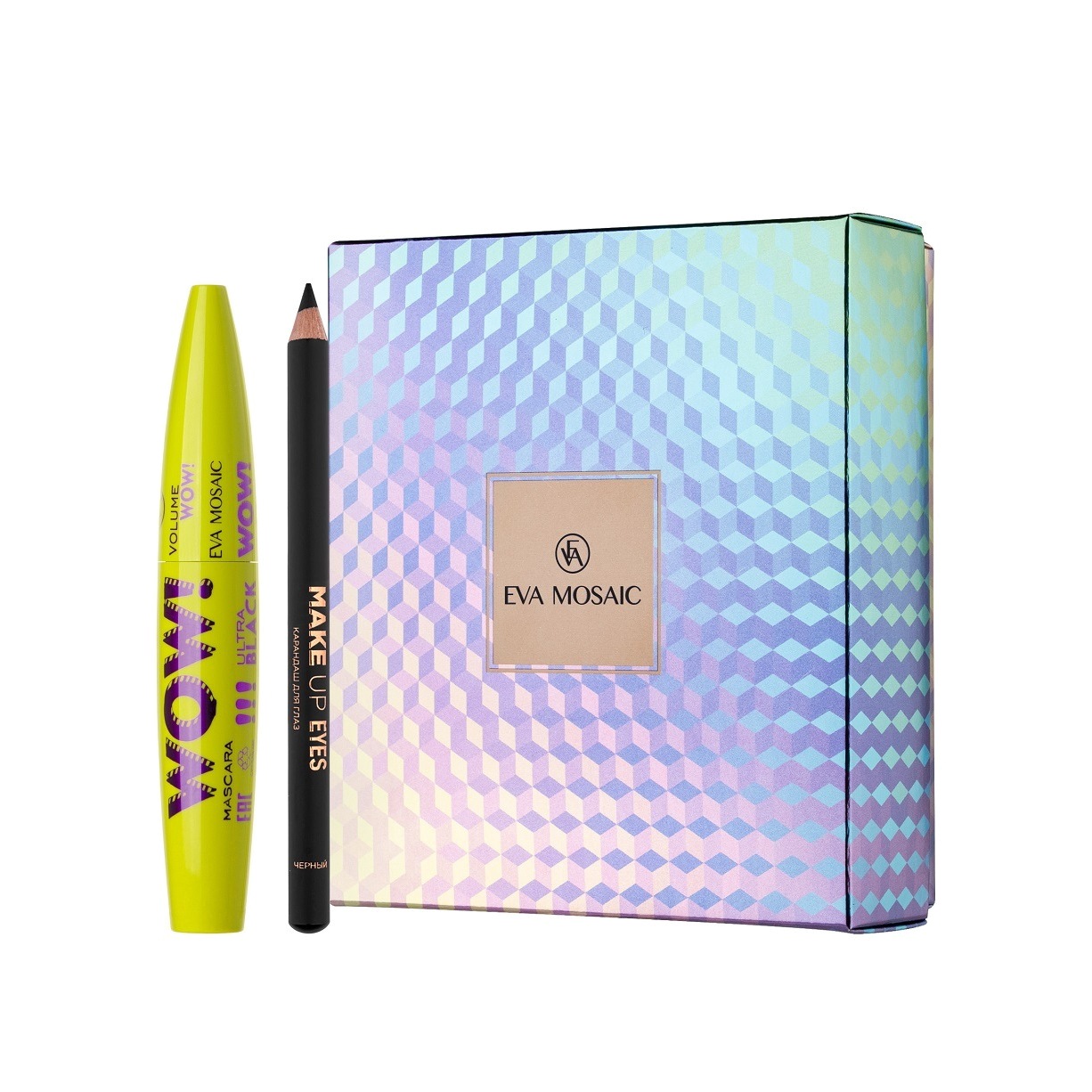 Набор: Тушь для ресниц Wow + Карандаш для глаз Make Up Eyes магазин VISAGEHALL являющийся официальным дистрибьютором в России