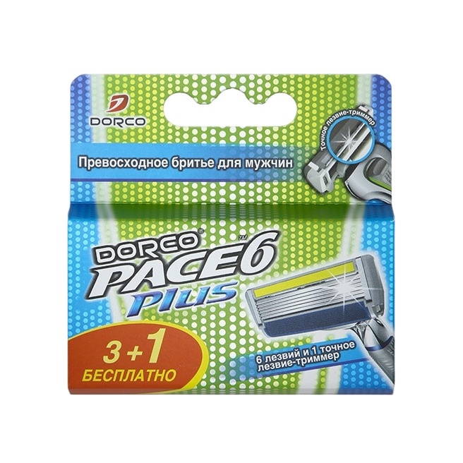 Кассеты для бритья c триммером Dorco Pace 6 4шт