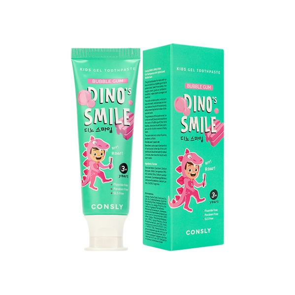 Зубная паста гелевая детская c ксилитом и вкусом жвачки DINO's SMILE