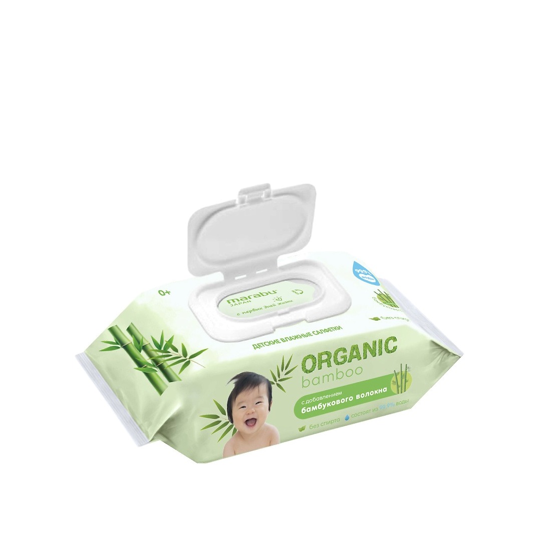 Влажные салфетки Organic bamboo