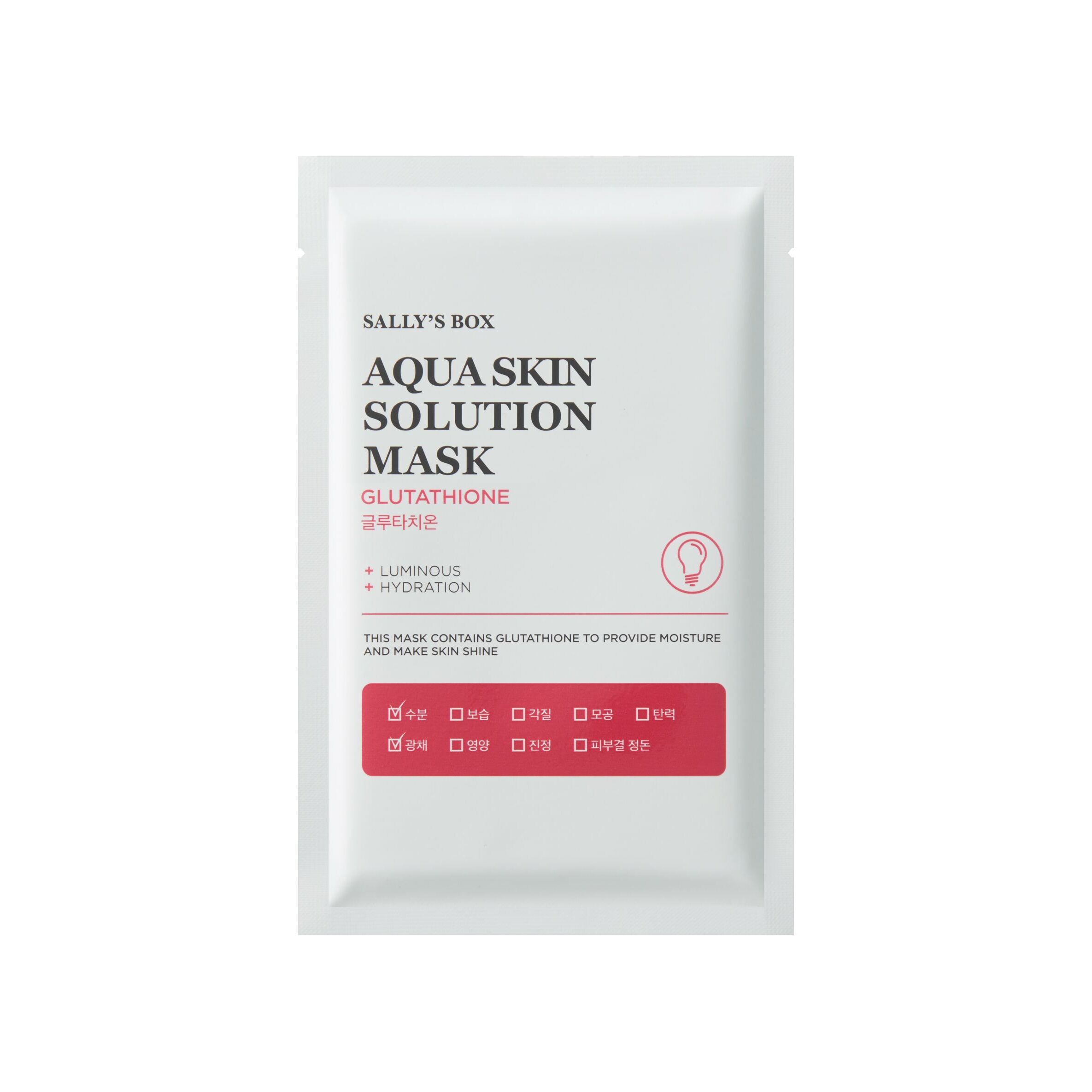 Маска тканевая для улучшения цвета лица с глутатионом Aqua Skin Solution магазин VISAGEHALL являющийся официальным дистрибьютором в России