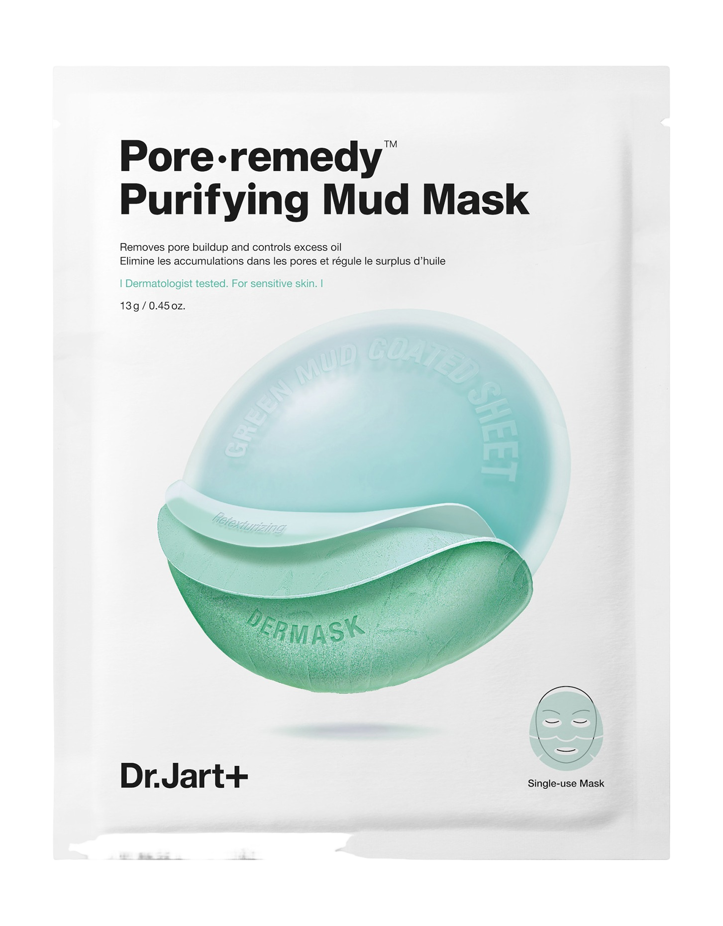 Маска для лица обновляющая с зеленой глиной Dermask Pore·remedy Purifying Mud  купить в VISAGEHALL