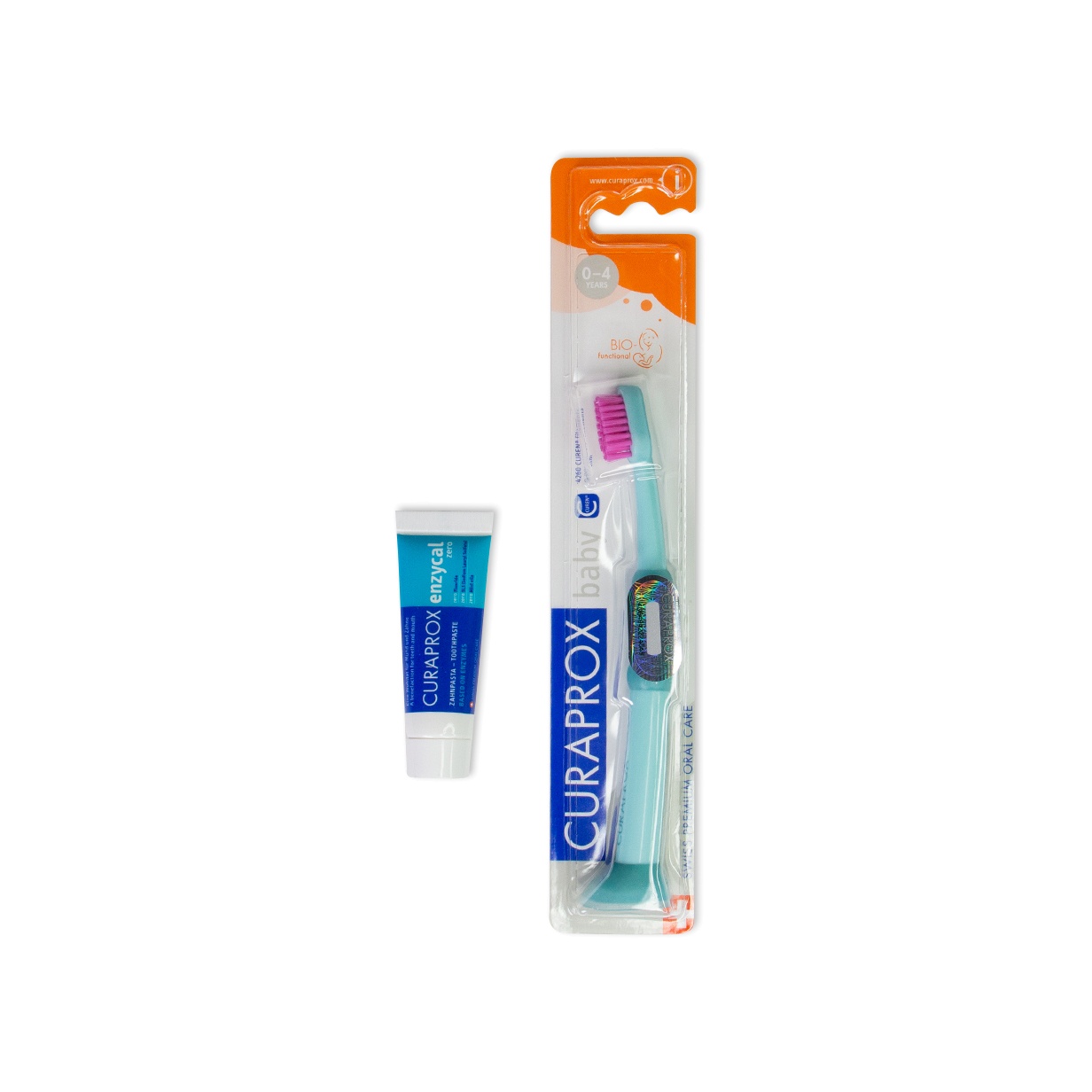 Набор: Зубная щетка детская c гуммированной ручкой CS Baby + Паста Enzycal Zero Mini купить в VISAGEHALL