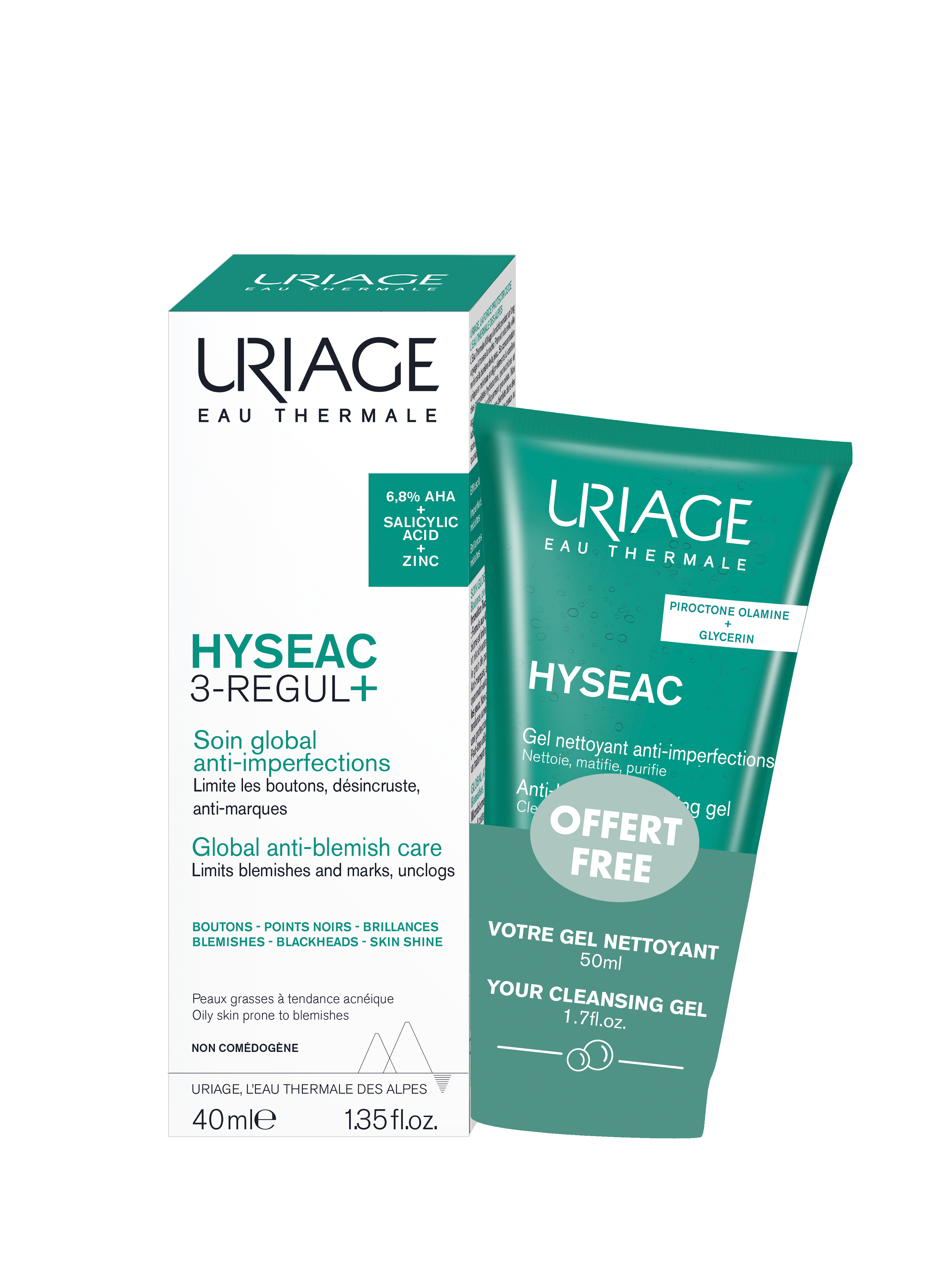 Набор Hyseac Очищающий гель + 3-Regul Универсальный уход купить в VISAGEHALL