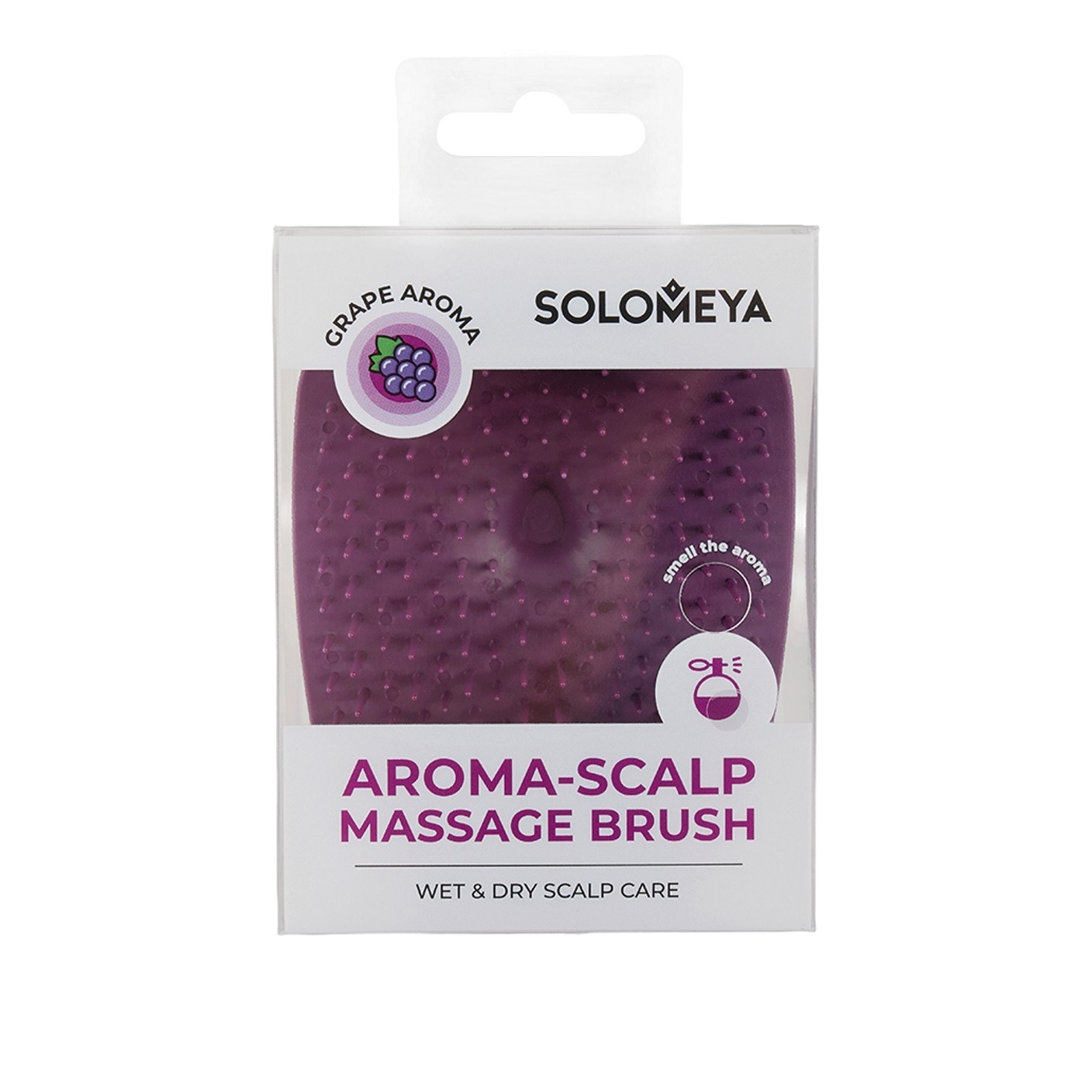 Расческа массажная для мытья волос с ароматом винограда купить в VISAGEHALL