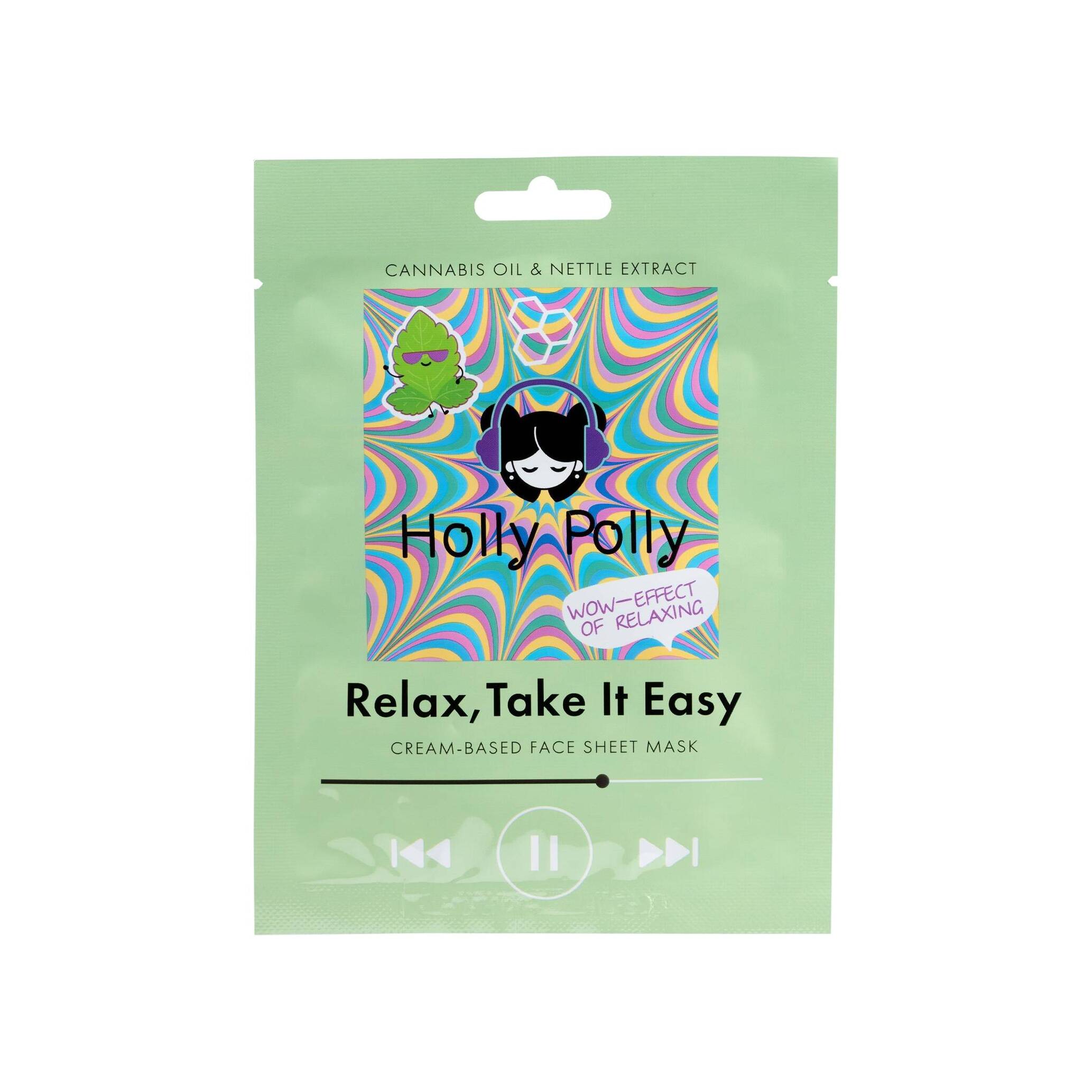 Маска для лица тканевая с маслом конопли и экстрактом крапивы  купить в VISAGEHALL