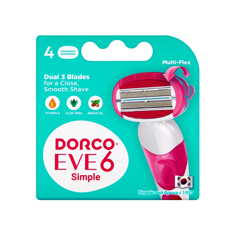 Кассеты для бритья женские Dorco Eve 3+3