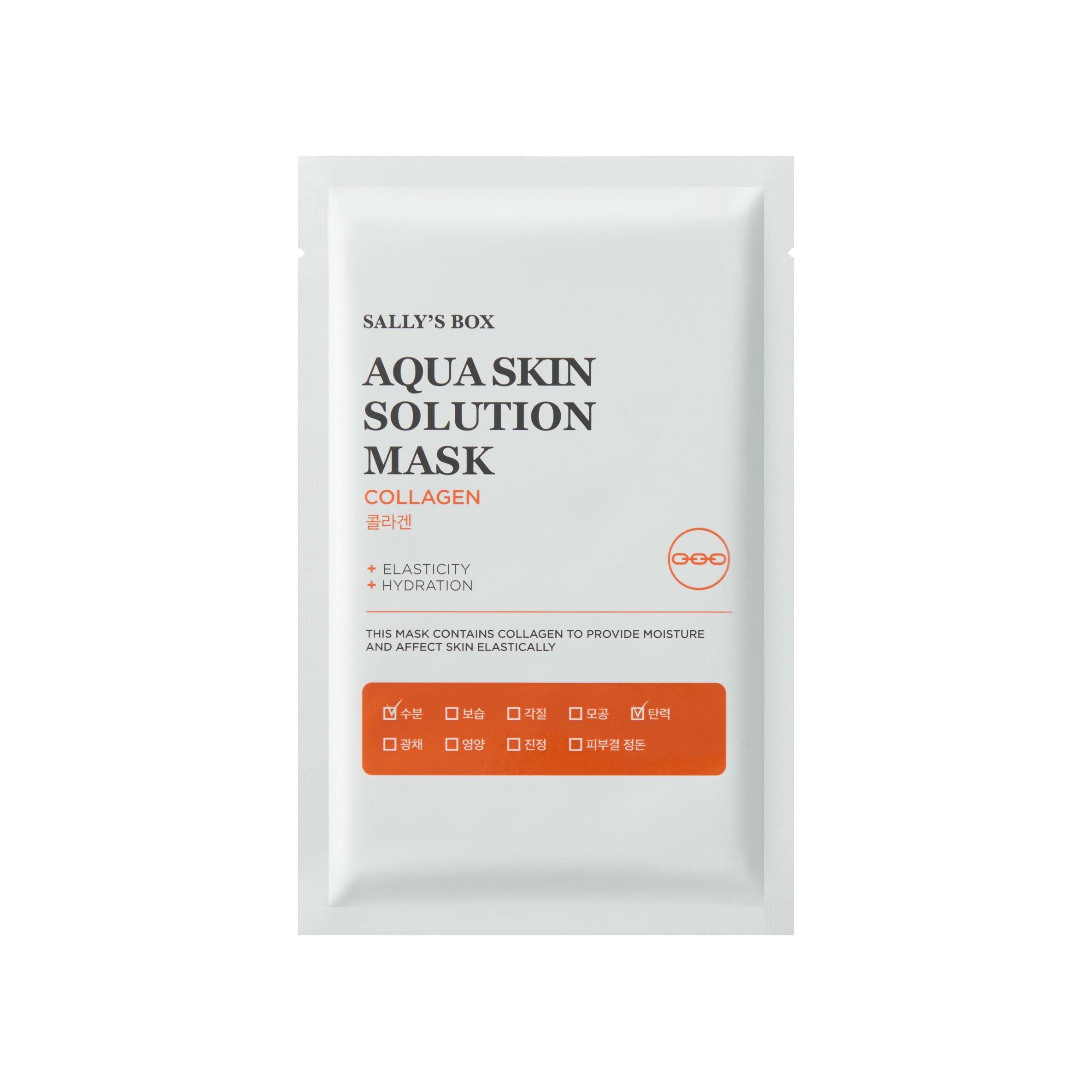 Маска тканевая для эластичности с коллагеном Aqua Skin Solution купить в VISAGEHALL