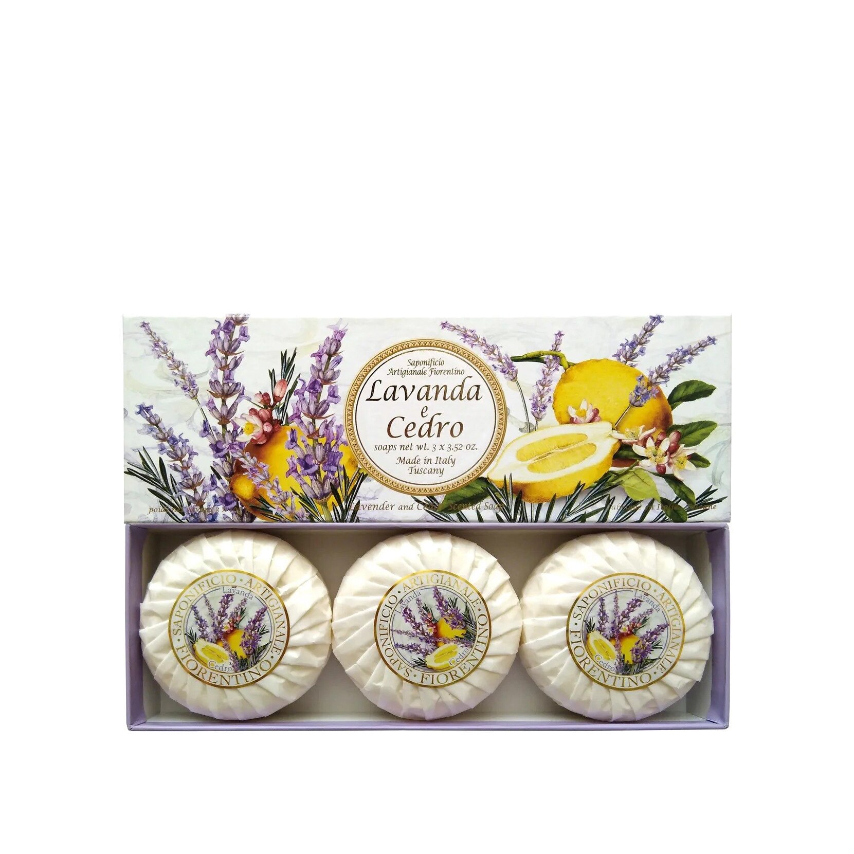Набор мыла Lavanda e Cedro магазин VISAGEHALL являющийся официальным дистрибьютором в России