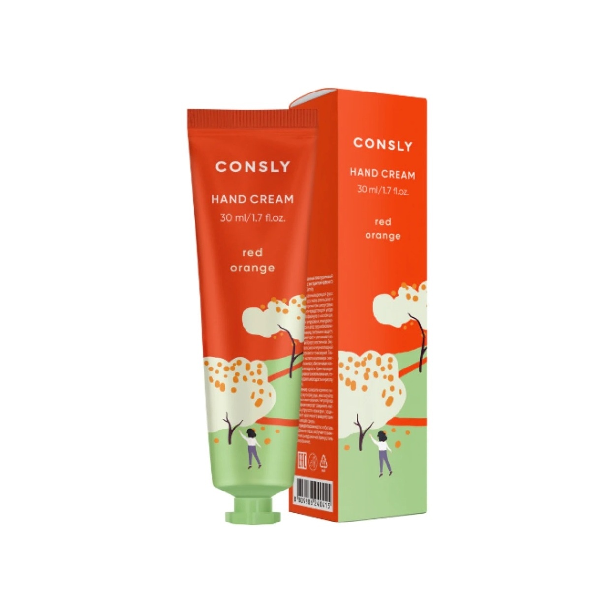 Крем для рук парфюмированный гиалуроновый с экстрактом красного апельсина Red Orange Hand Cream CONSLY купить в VISAGEHALL