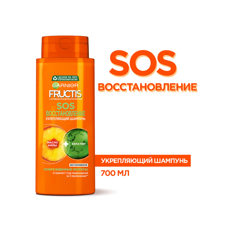 Шампунь для волос SOS-восстановление Fructis купить в VISAGEHALL