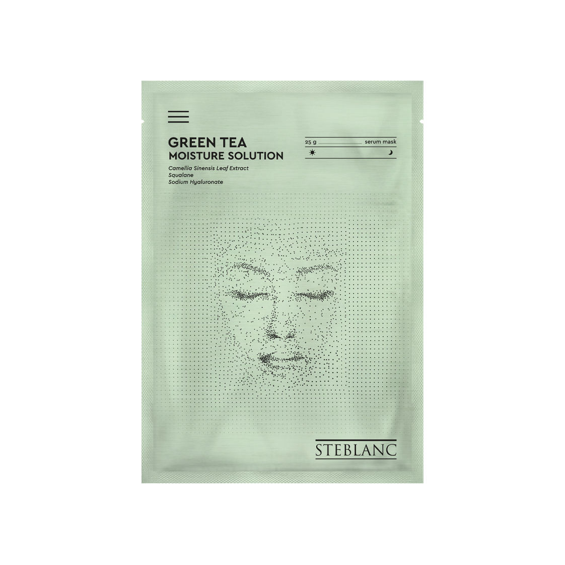 Тканевая маска сыворотка для лица увлажняющая с экстрактом зеленого чая VISAGEHALL