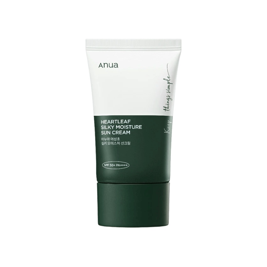 Крем с экстрактом хауттюйнии солнцезащитный Heartleaf Silky Suncream  купить в VISAGEHALL