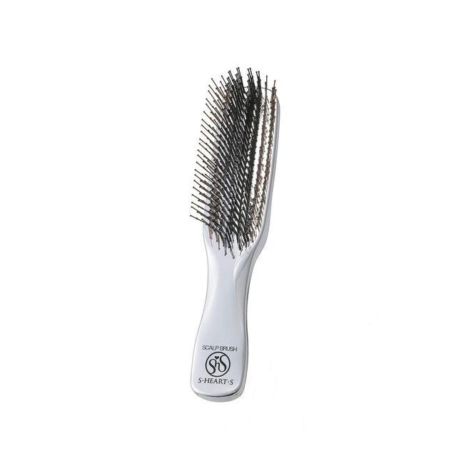 Щетка для волос массажная Серебро Scalp Brush + Long
