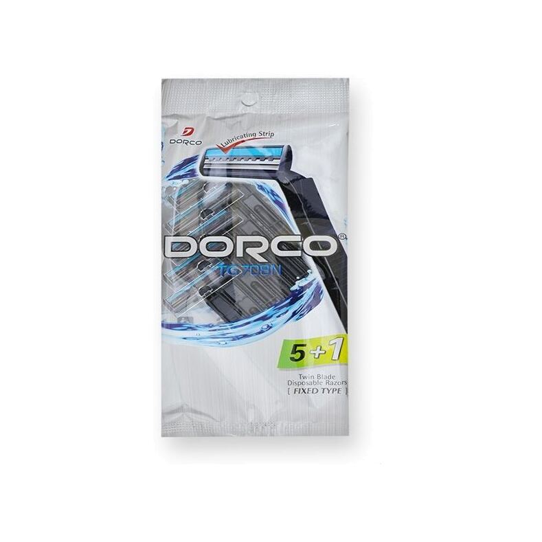 Cтанки для бритья c увлажняющей полоской одноразовые Dorco 2 5+1шт магазин VISAGEHALL являющийся официальным дистрибьютором в России