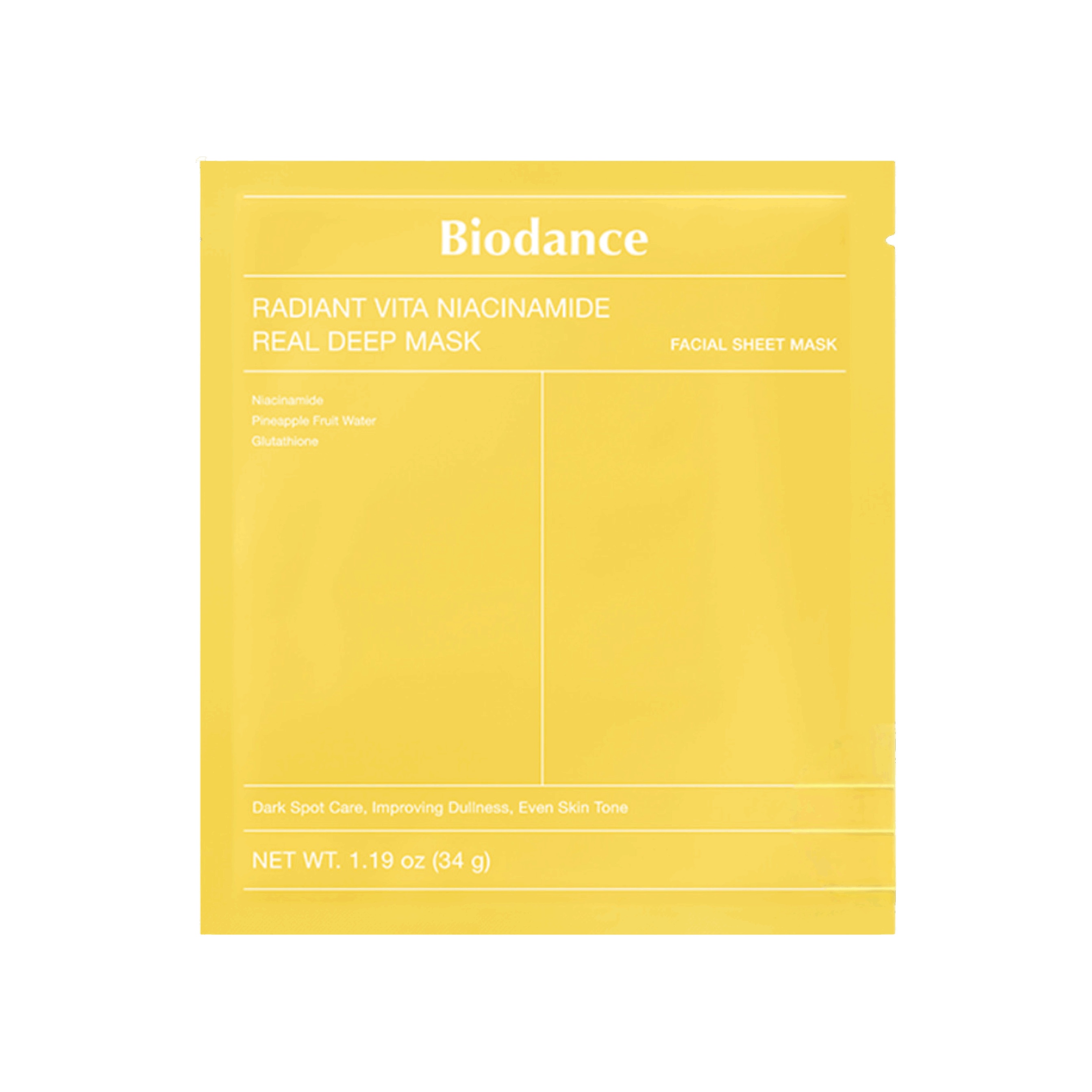Маска для лица с ниациамидом Radiant Vita Niacinamide Real Deep Mask 4ш