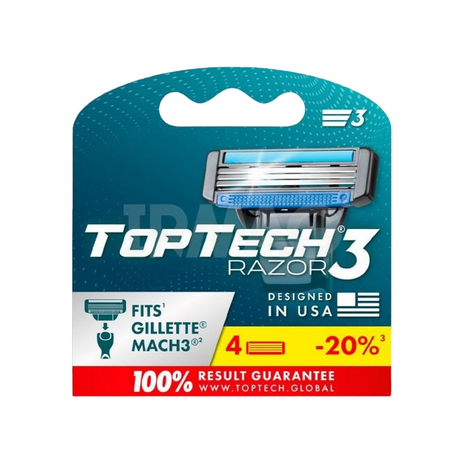 Сменные кассеты Fits Gillette mach 3 Toptech