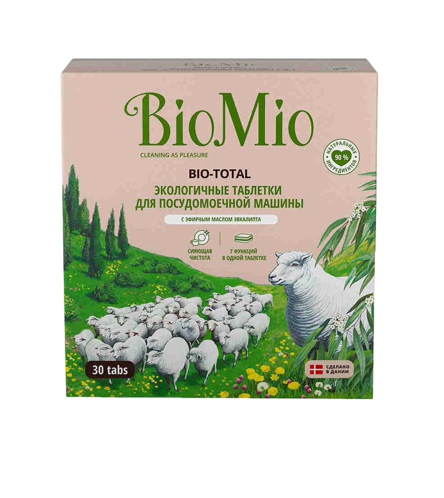 Таблетки для посудомоечной машины с маслом эвкалипта Bio-total купить в VISAGEHALL