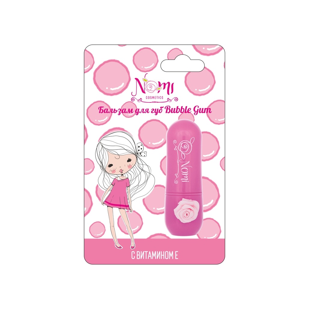 Бальзам для губ детский с витамином Е Bubble gum VISAGEHALL