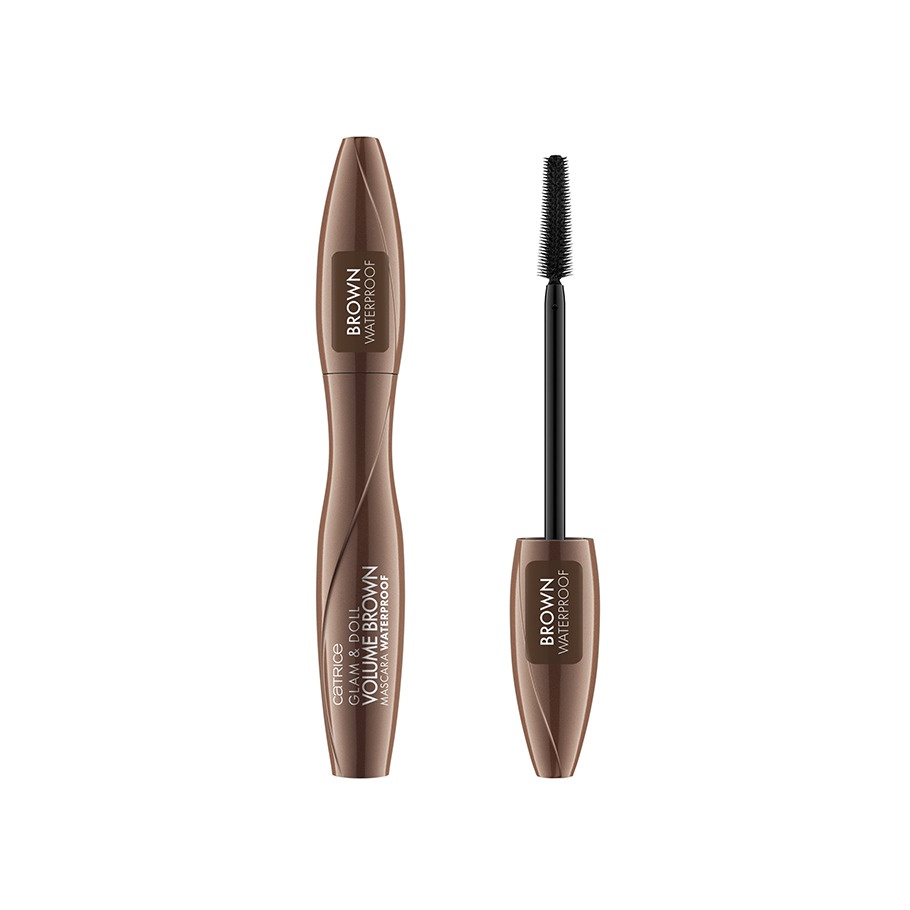 Тушь коричневая водостойкая Glam & Doll Volume Mascara Waterproof