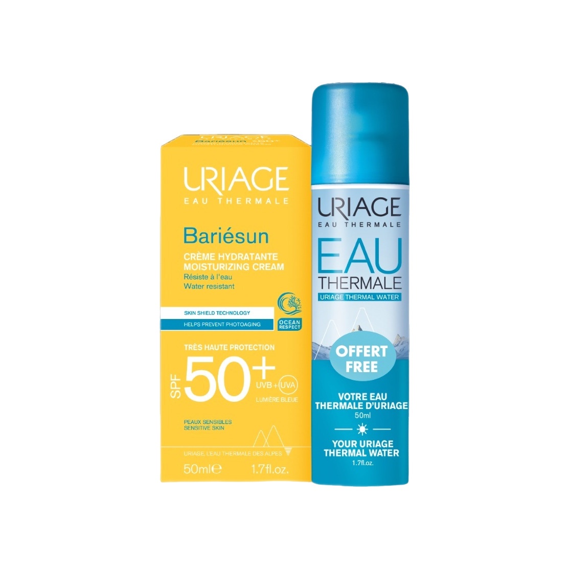 Набор Bariesun SPF 50+ Крем увлажняющий + Термальная вода купить в VISAGEHALL