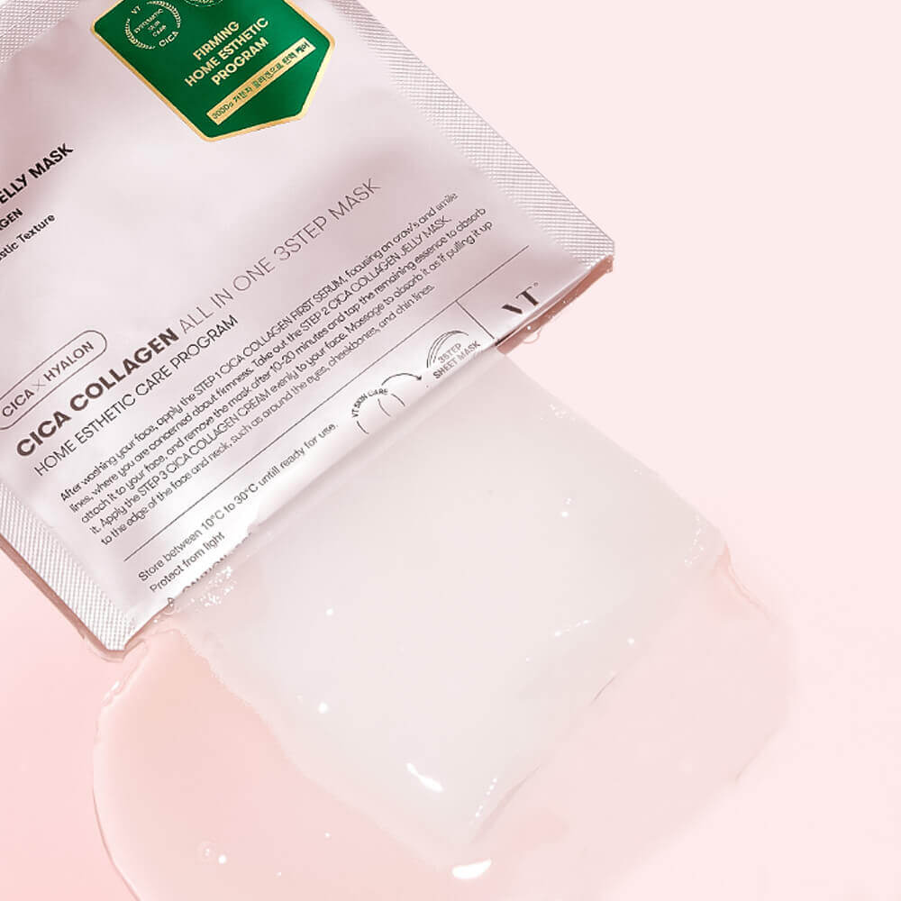 Набор трёхступенчатый с коллагеном Cica Collagen All In One 3Step Mask